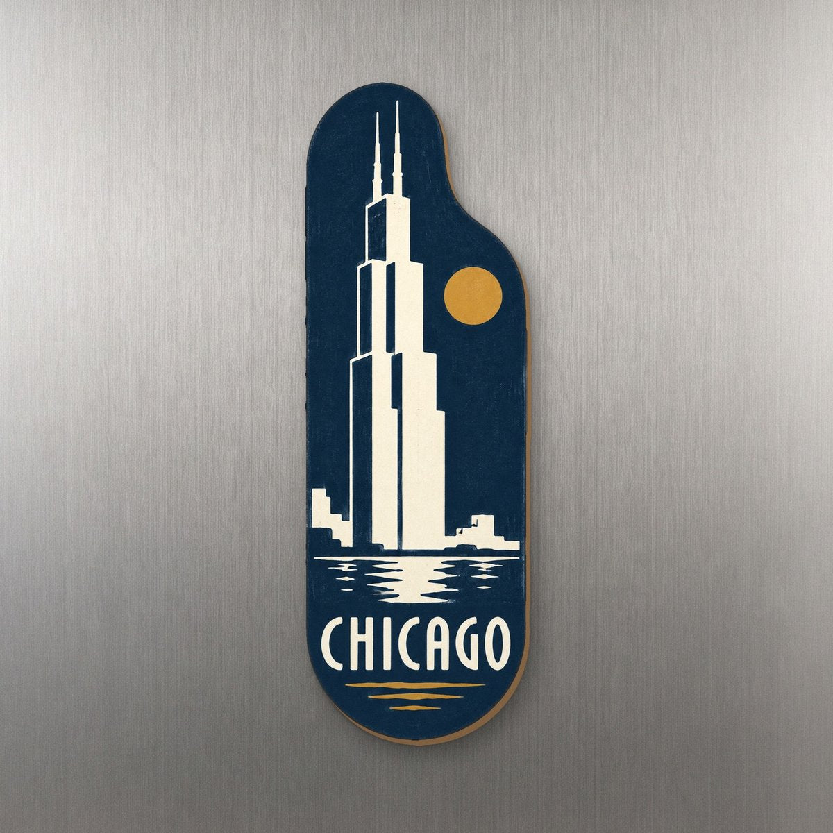 She's Choosing Chicago Magnet | Negative-Space Silhouette | S136-M