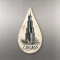 She's Choosing Chicago Magnet | Loose Contour Sketch | S138-M