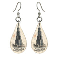 She's Choosing Chicago Earrings | Loose Contour Sketch | S138