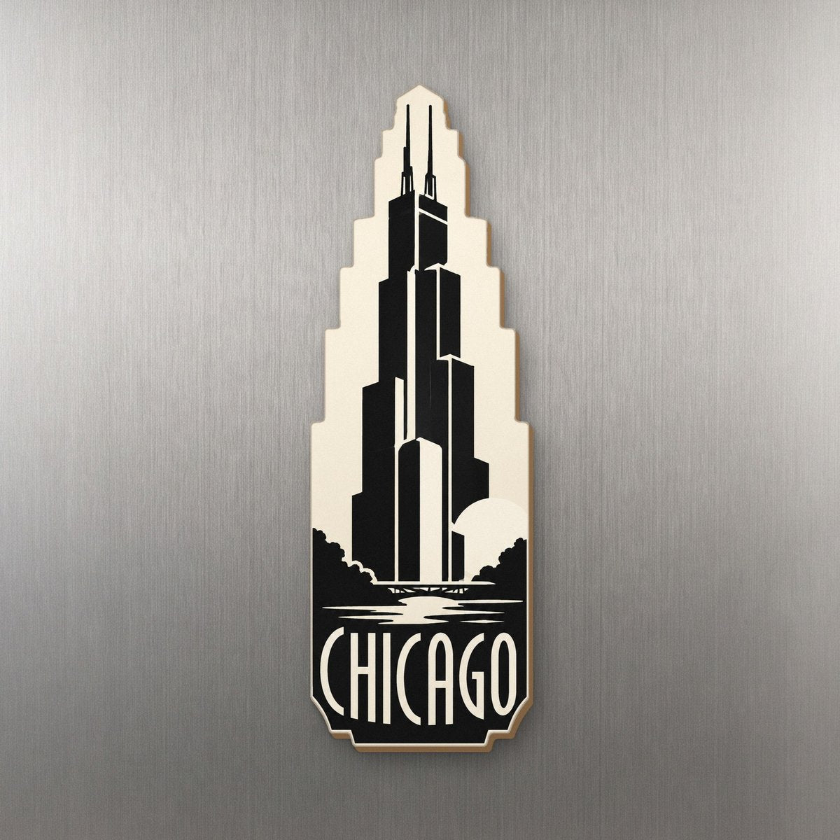 She's Choosing Chicago Magnet | Notan | S139-M