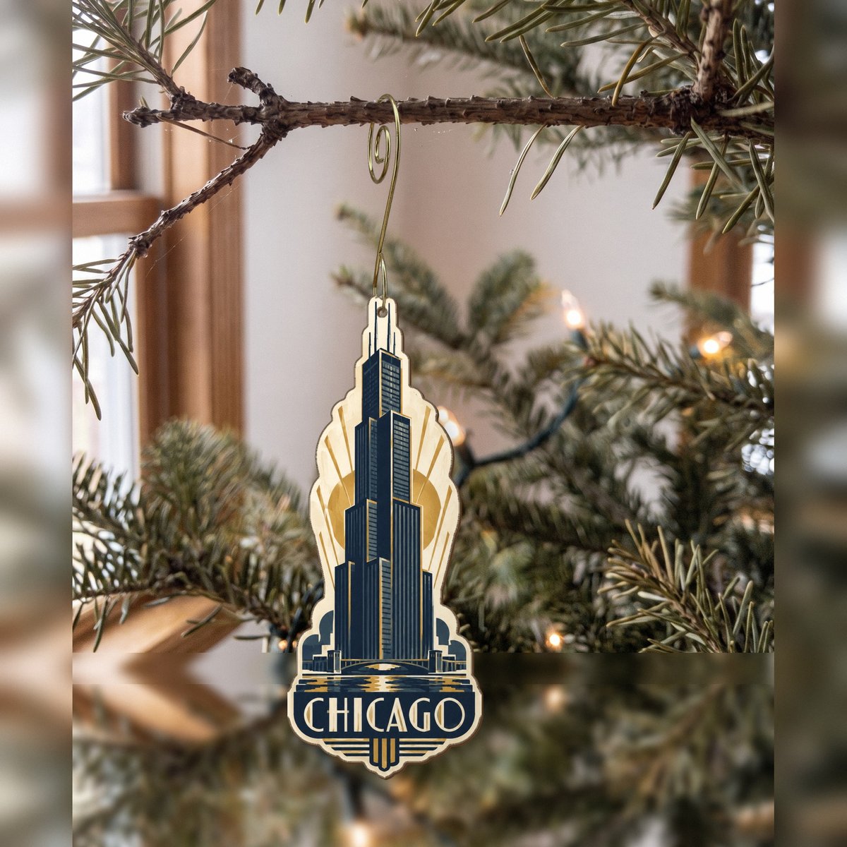 She's Choosing Chicago Ornament | Art Deco | S140-O