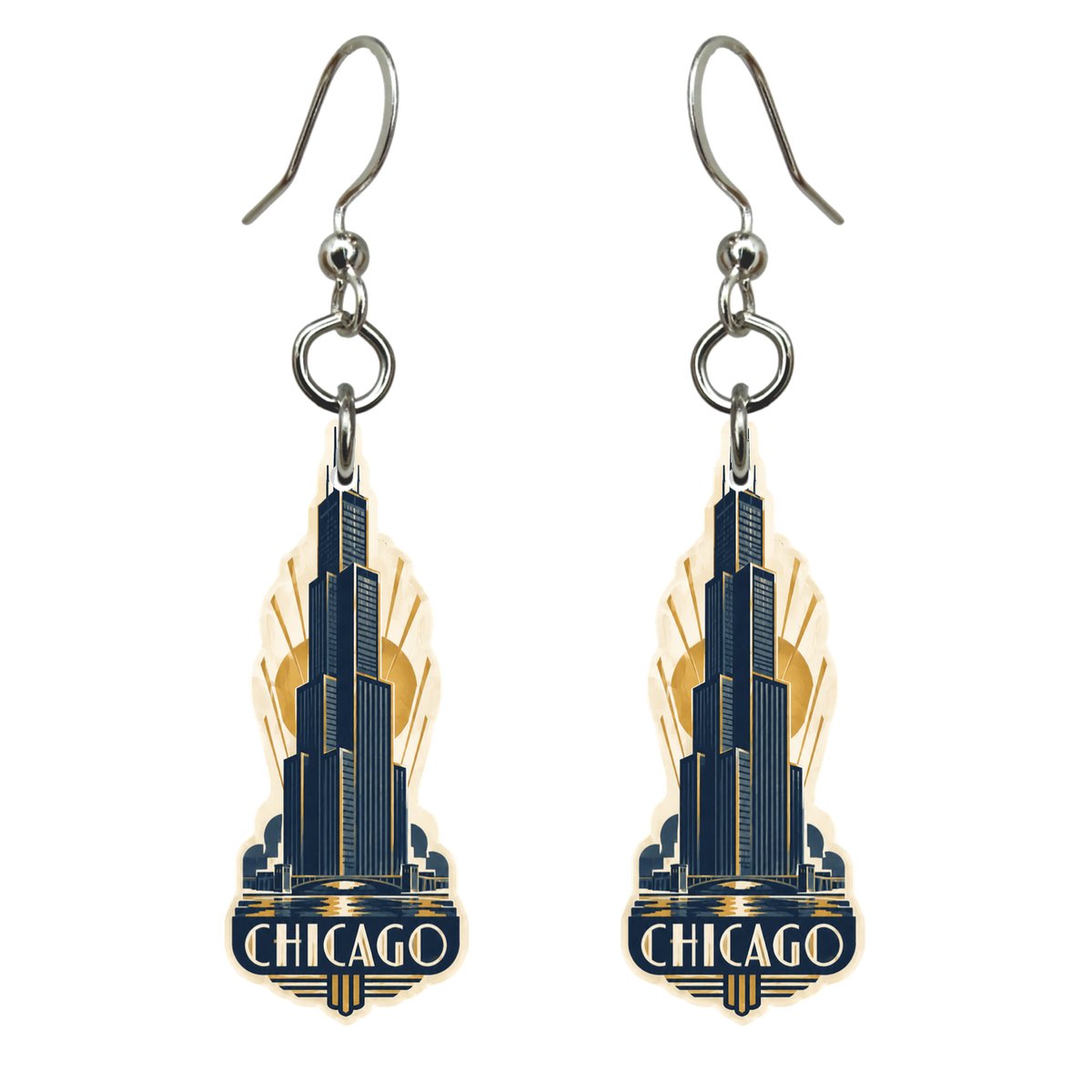 She's Choosing Chicago Earrings | Art Deco | S140