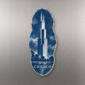 She's Choosing Chicago Magnet | Cyanotype-Inspired | S142-M