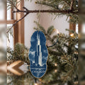 She's Choosing Chicago Ornament | Cyanotype-Inspired | S142-O