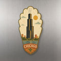 She's Choosing Chicago Magnet | Naive Folk Painting | S149-M