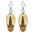 She's Choosing Chicago Earrings | Naive Folk Painting | S149
