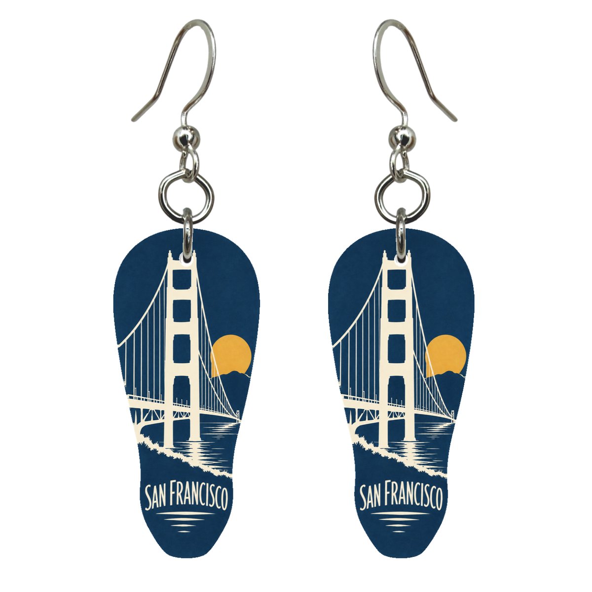 She's Choosing San Francisco Earrings | Negative-Space Silhouette | S154