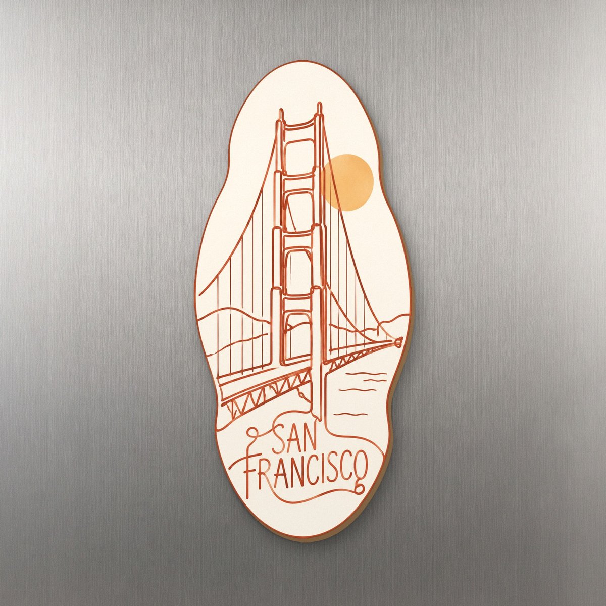 She's Choosing San Francisco Magnet | Continuous-Line Drawing | S155-M