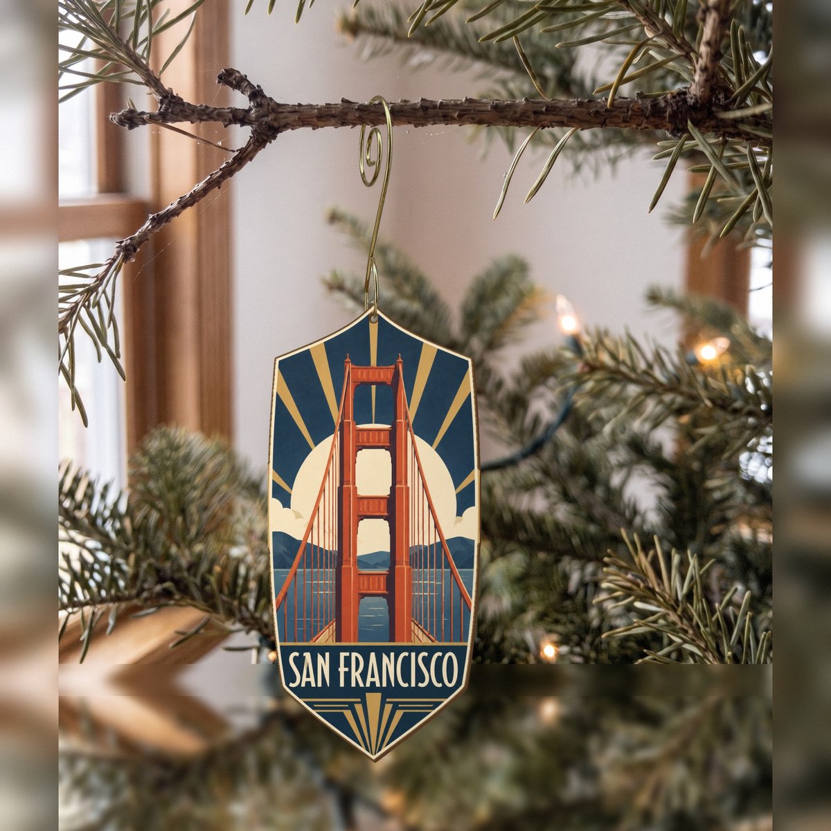 She's Choosing San Francisco Ornament | Art Deco | S158-O