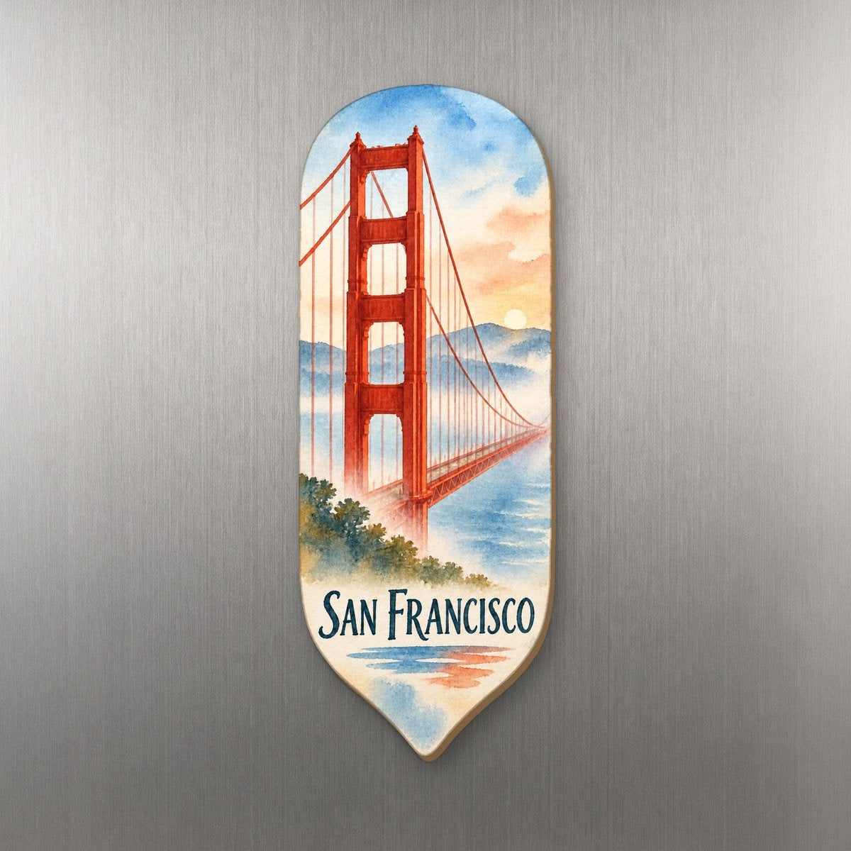 She's Choosing San Francisco Magnet | Restrained Watercolor | S165-M