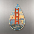 She's Choosing San Francisco Magnet | Colored Pencil over Gouache | S171-M