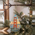She's Choosing San Francisco Ornament | Colored Pencil over Gouache | S171-O