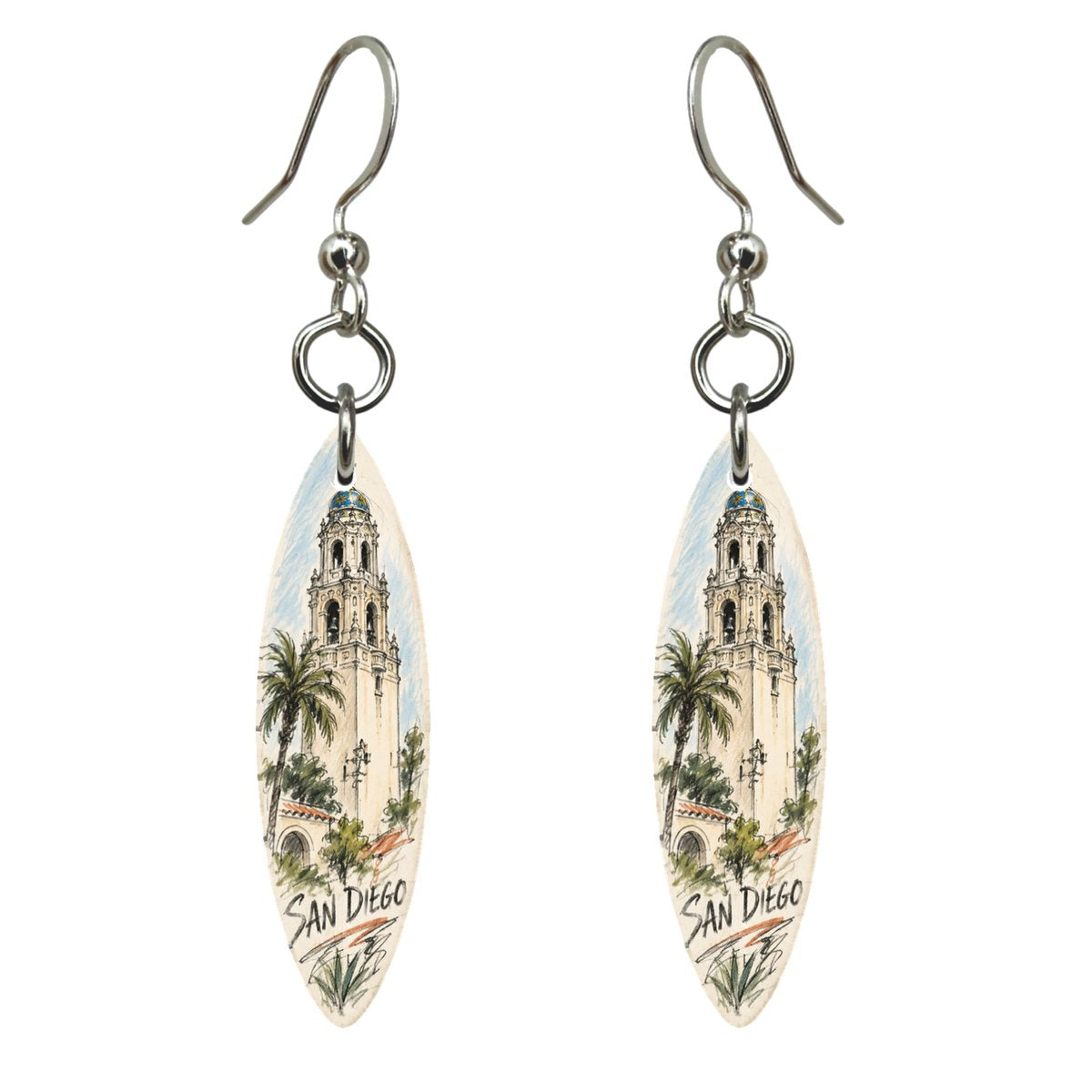 She's Choosing San Diego Earrings | Loose Contour Sketch | S174