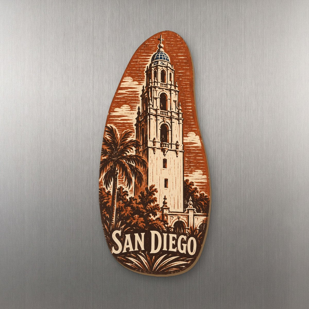 She's Choosing San Diego Magnet | Woodcut | S177-M