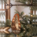 She's Choosing San Diego Ornament | Woodcut | S177-O