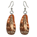 She's Choosing San Diego Earrings | Woodcut | S177