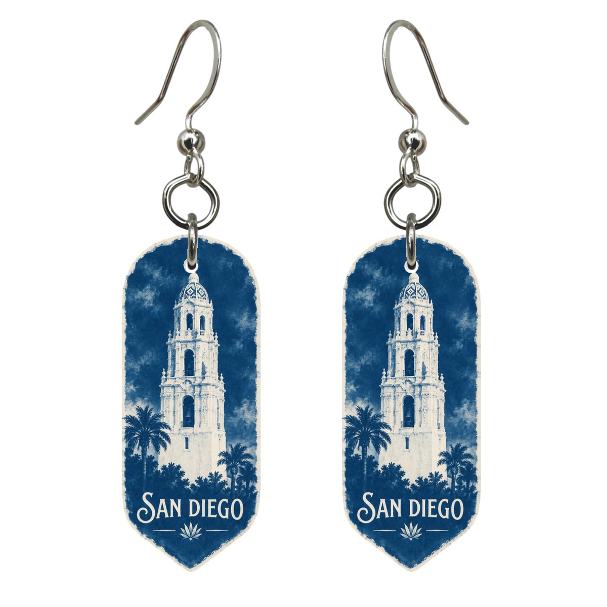 She's Choosing San Diego Earrings | Cyanotype-Inspired | S178