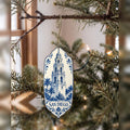 She's Choosing San Diego Ornament | Blue-And-White Ceramic Illustration | S186-O