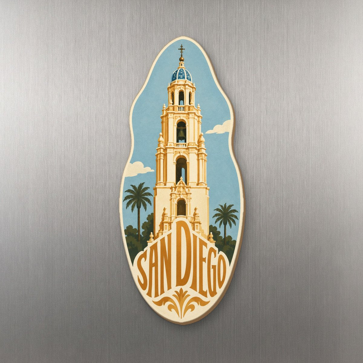 She's Choosing San Diego Magnet | Typographic Illustration | S188-M