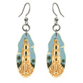 She's Choosing San Diego Earrings | Typographic Illustration | S188