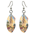 She's Choosing San Diego Earrings | Colored Pencil over Gouache | S189