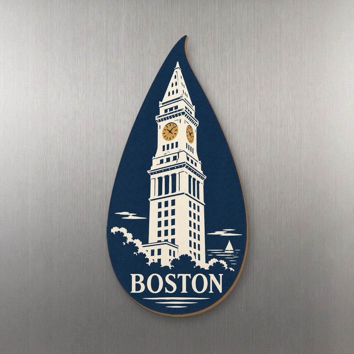 She's Choosing Boston Magnet | Negative-Space Silhouette | S209-M
