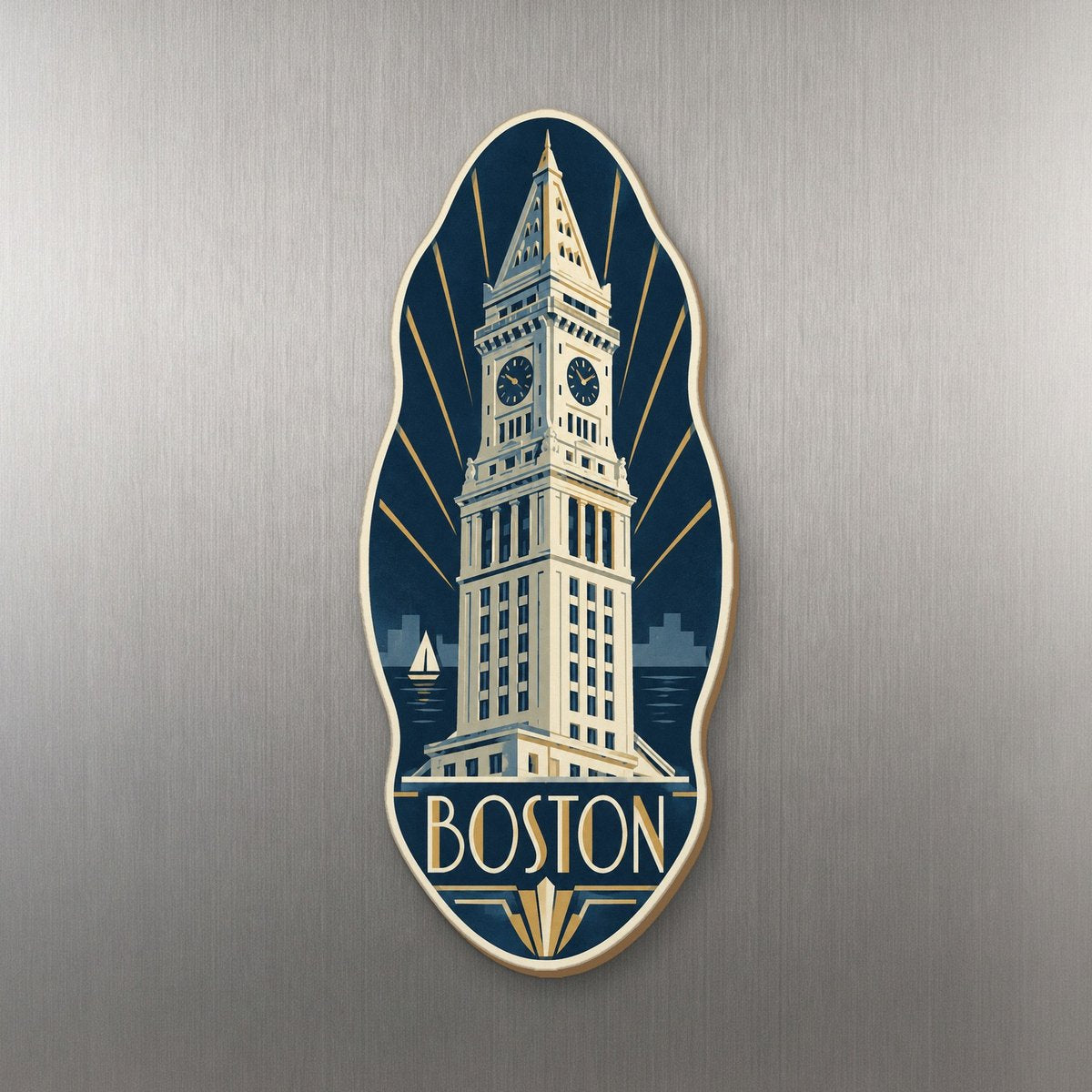 She's Choosing Boston Magnet | Art Deco | S213-M