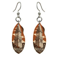 She's Choosing Boston Earrings | Woodcut | S214