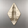 She's Choosing Boston Magnet | Etching-Inspired Linework | S216-M