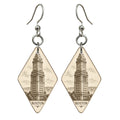 She's Choosing Boston Earrings | Etching-Inspired Linework | S216