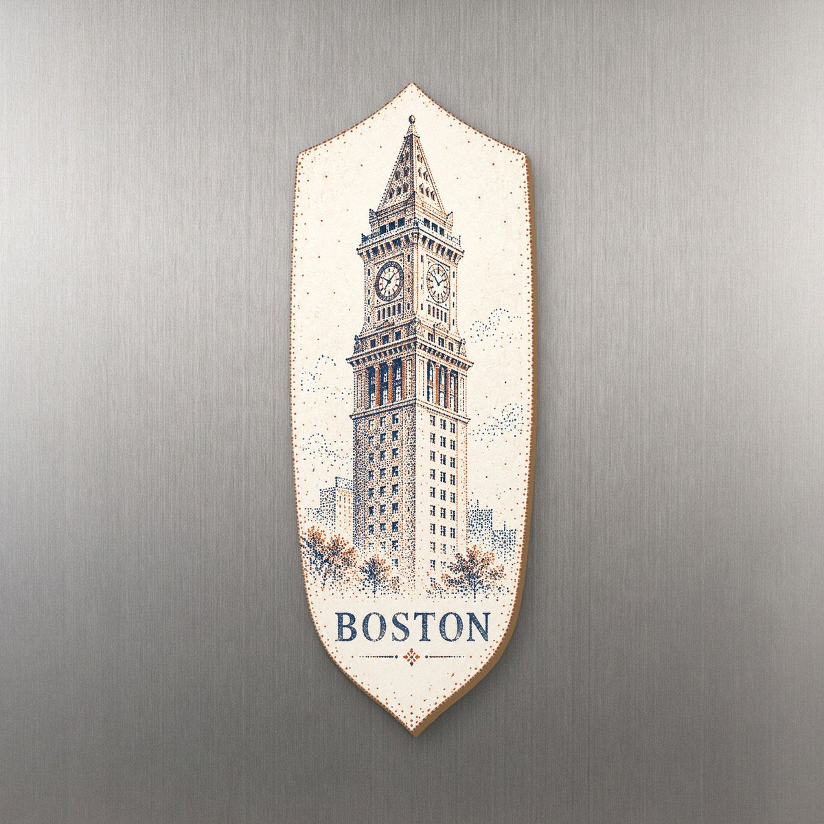 She's Choosing Boston Magnet | Sparse Pointillism | S217-M
