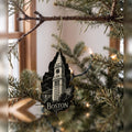 She's Choosing Boston Ornament | Scratchboard | S218-O
