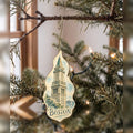 She's Choosing Boston Ornament | Pen and Watercolor Wash | S221-O