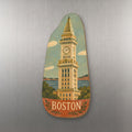 She's Choosing Boston Magnet | Naive Folk Painting | S222-M