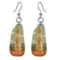 She's Choosing Boston Earrings | Naive Folk Painting | S222