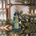 She's Choosing Boston Ornament | Cloisonné-Inspired Graphic | S224-O