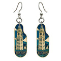 She's Choosing Boston Earrings | Cloisonné-Inspired Graphic | S224