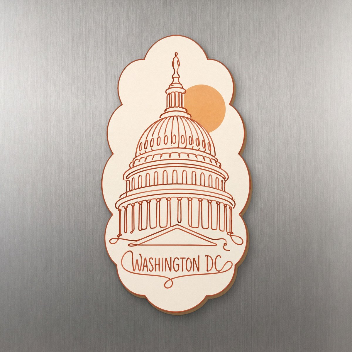 She's Choosing Washington DC Magnet | Continuous-Line Drawing | S228-M