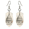 She's Choosing Washington DC Earrings | Loose Contour Sketch | S229
