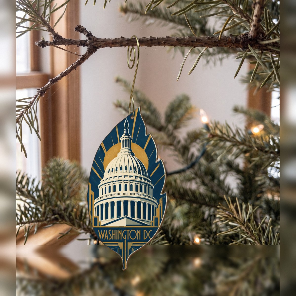 She's Choosing Washington DC Ornament | Art Deco | S231-O