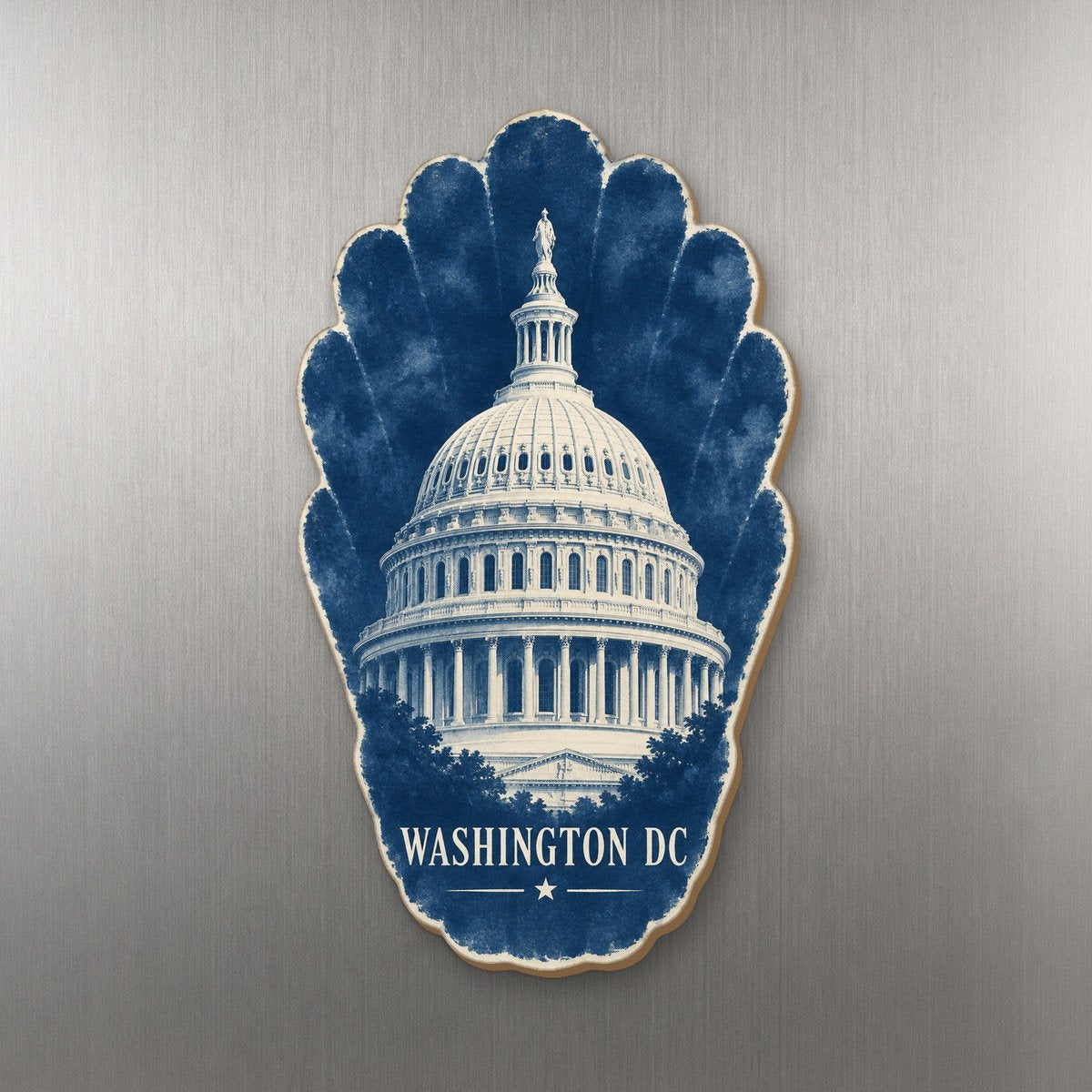 She's Choosing Washington DC Magnet | Cyanotype-Inspired | S233-M