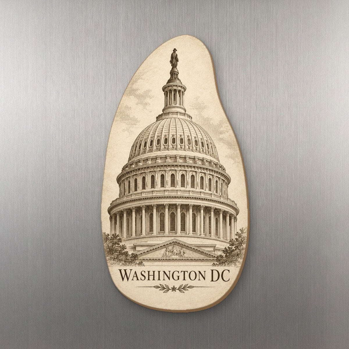She's Choosing Washington DC Magnet | Etching-Inspired Linework | S234-M