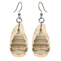She's Choosing Washington DC Earrings | Etching-Inspired Linework | S234