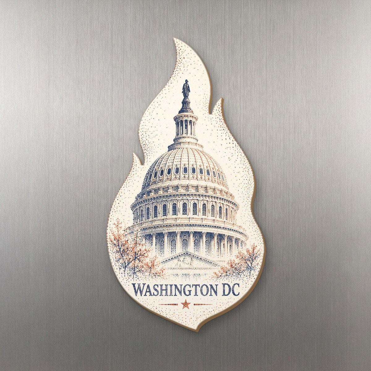 She's Choosing Washington DC Magnet | Sparse Pointillism | S235-M