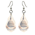 She's Choosing Washington DC Earrings | Sparse Pointillism | S235