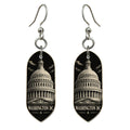 She's Choosing Washington DC Earrings | Scratchboard | S236