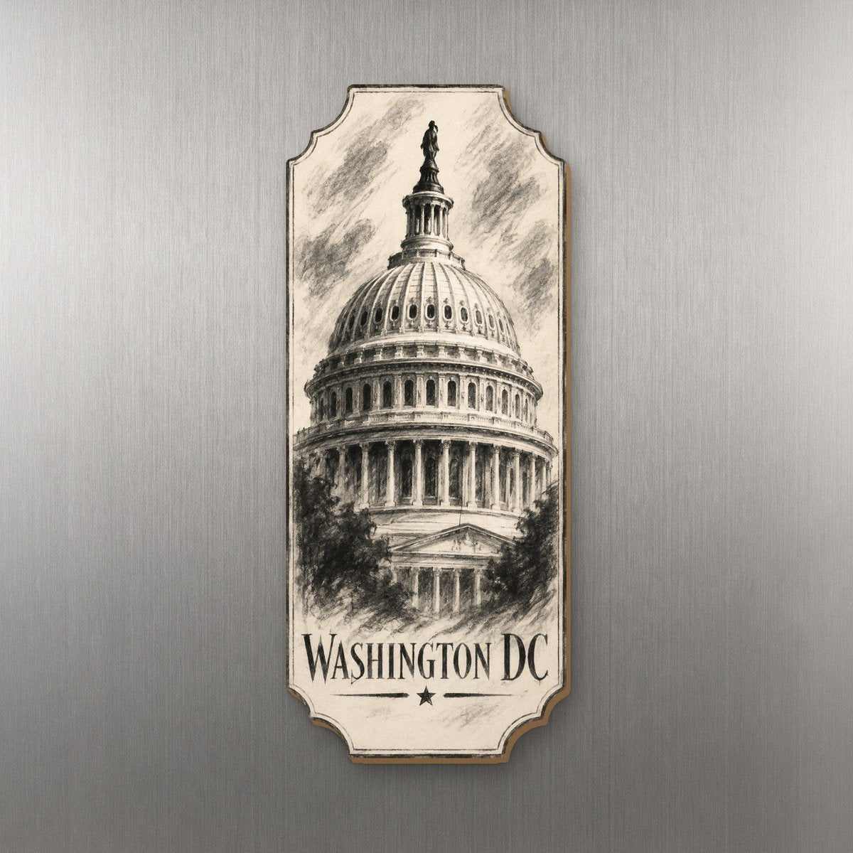 She's Choosing Washington DC Magnet | Charcoal Gesture | S237-M