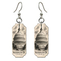 She's Choosing Washington DC Earrings | Charcoal Gesture | S237