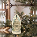 She's Choosing Washington DC Ornament | Pen and Watercolor Wash | S239-O