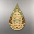 She's Choosing Washington DC Magnet | Naive Folk Painting | S240-M